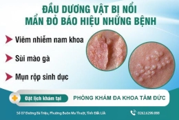 Cách trị dương vật nổi mụn đỏ tại Đắk Lắk - Chim nổi nốt đỏ nguyên nhân do đâu?