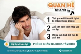 Nguyên nhân quan hệ nhanh ra và cách chữa xuất tinh sớm hiệu quả