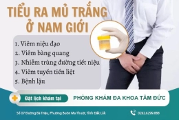 Chú ý tình trạng nguy hiểm khi đi tiểu có mủ trắng